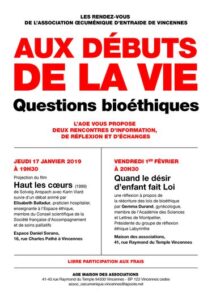 Aux débuts de la vie - Questions bioéthiques